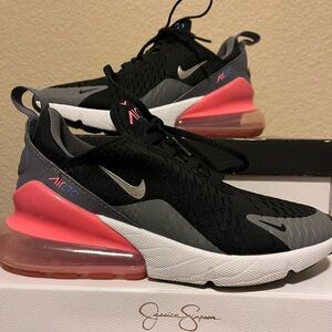 Nike Air Max 270 Black and Pink Sneakers